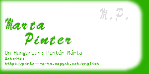 marta pinter business card